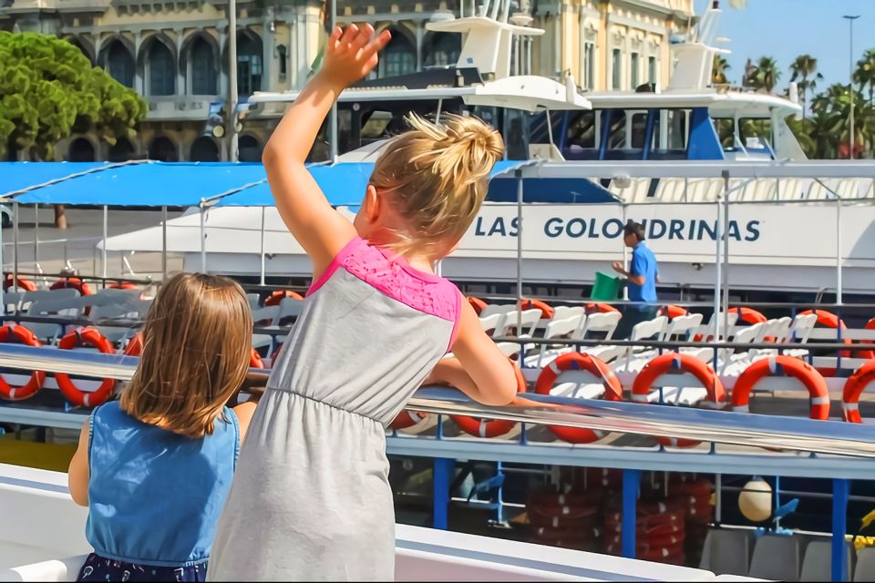 Barcelona: Boat Tour in Las Golondrinas - Where you board: Portal de la Pau and the Colón monument area
