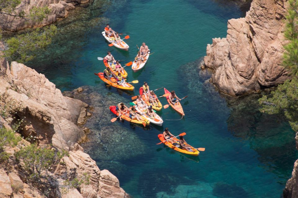 Barcelona: Costa Brava Kayak, Snorkel & Cliff Jump & Lunch - Kayak the Costa Brava coast: coves, caves, and real time on the water