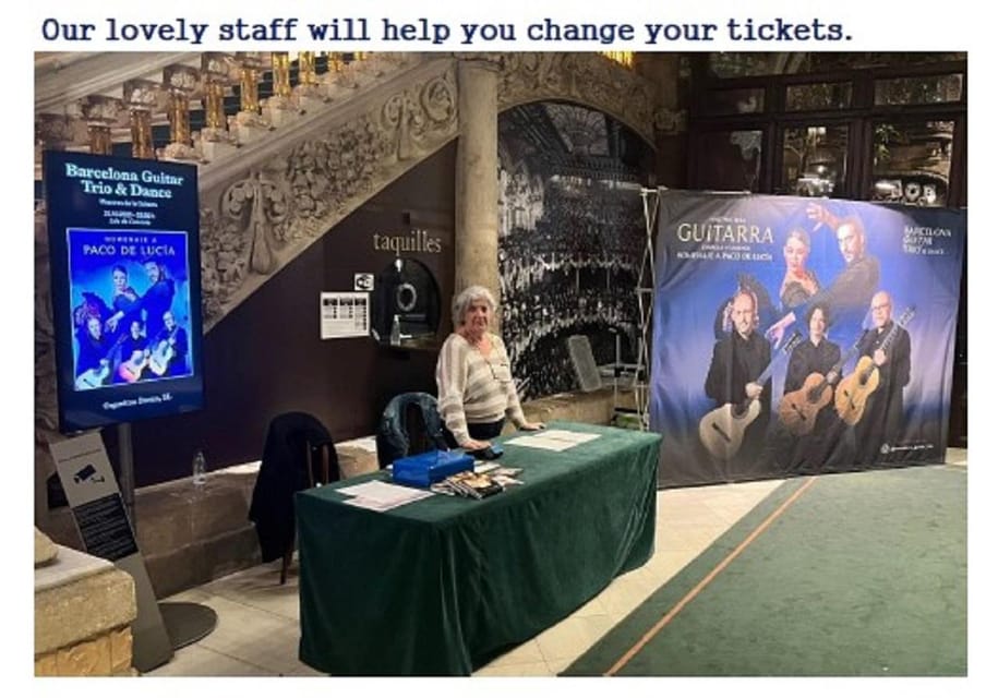 Barcelona: Guitar Trio & Dance @ Palau de la Música - When to arrive: the 30-minute pre-show window that pays off