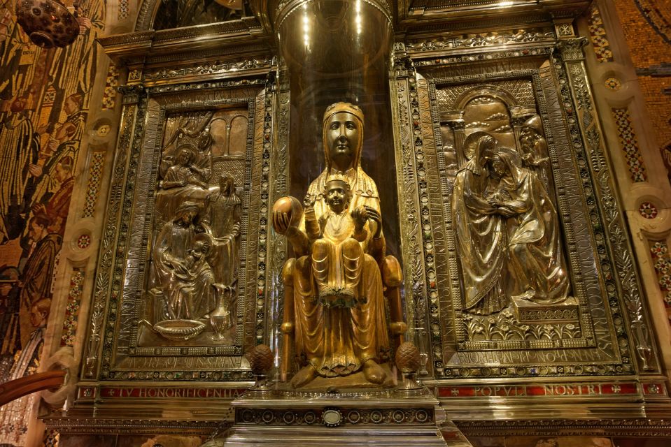 Barcelona: Montserrat Tour with Cog-Wheel & Black Madonna - Santa Cova, the church details, and your free time