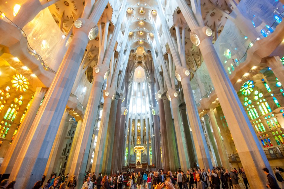 Barcelona: Sagrada Familia Guided Tour with Tower Access - Inside Gaudí’s basilica: headsets, nave time, and mosaic meaning