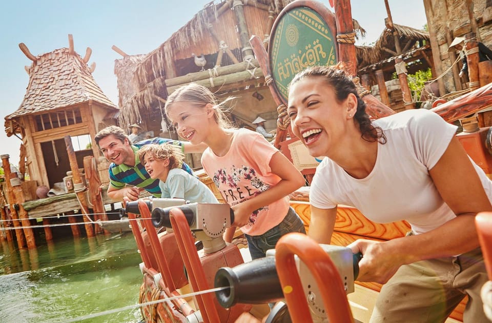 From Barcelona: PortAventura Theme Park Ticket & Transfer - Food, shade, and real-life comfort