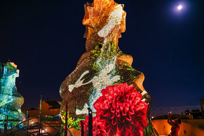 La Pedrera - Casa Mila Night Experience - The Rooftop Moment: Projections on Spiraling Chimneys