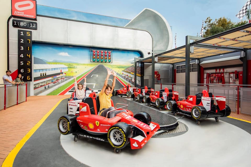 PortAventura and Ferrari Land: Full-Day Trip from Barcelona - Ferrari Land at 17:00: The Vertical Accelerator and F1 Simulator Feel